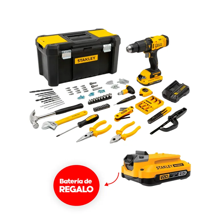 Kit Taladro Percutor SCD712D1H-B2 + Acc. y Herr. Manuales
