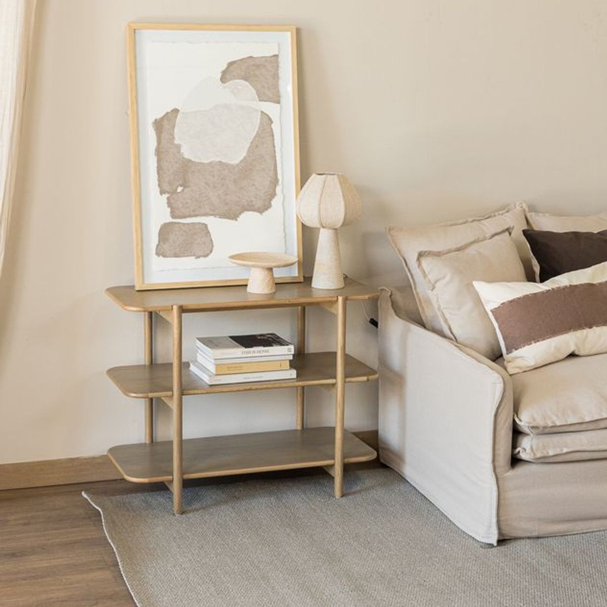 AMOBLE - Rack S Sosa Pk Amoble Madera Roble Natural Japandi