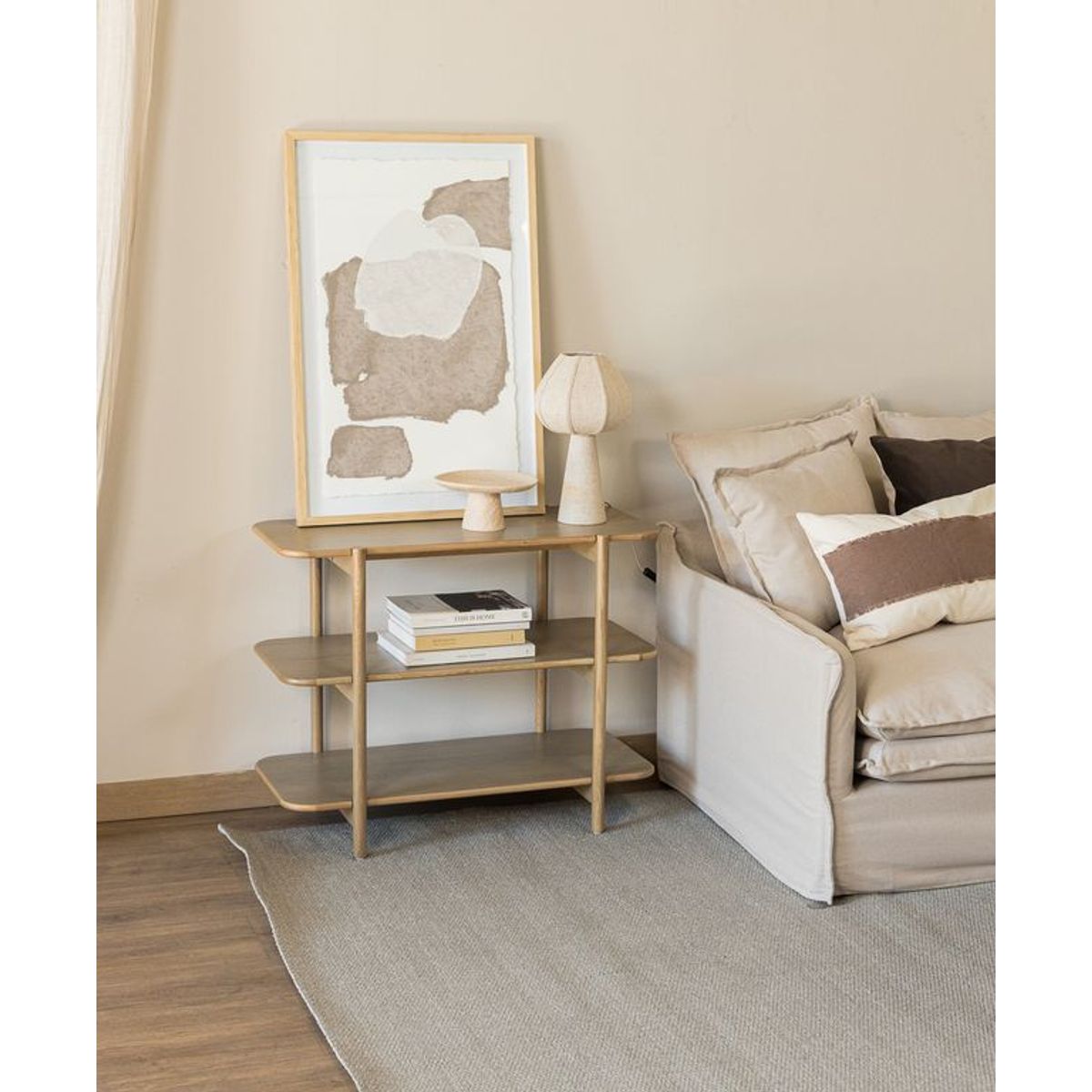 AMOBLE - Rack S Sosa Pk Amoble Madera Roble Natural Japandi