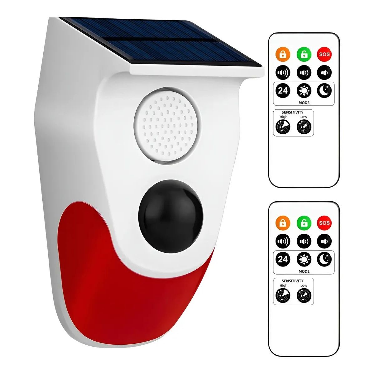 GENERICO - Alarma Inalambrica Solar Sensor Movimiento Con Contro Remoto Labg