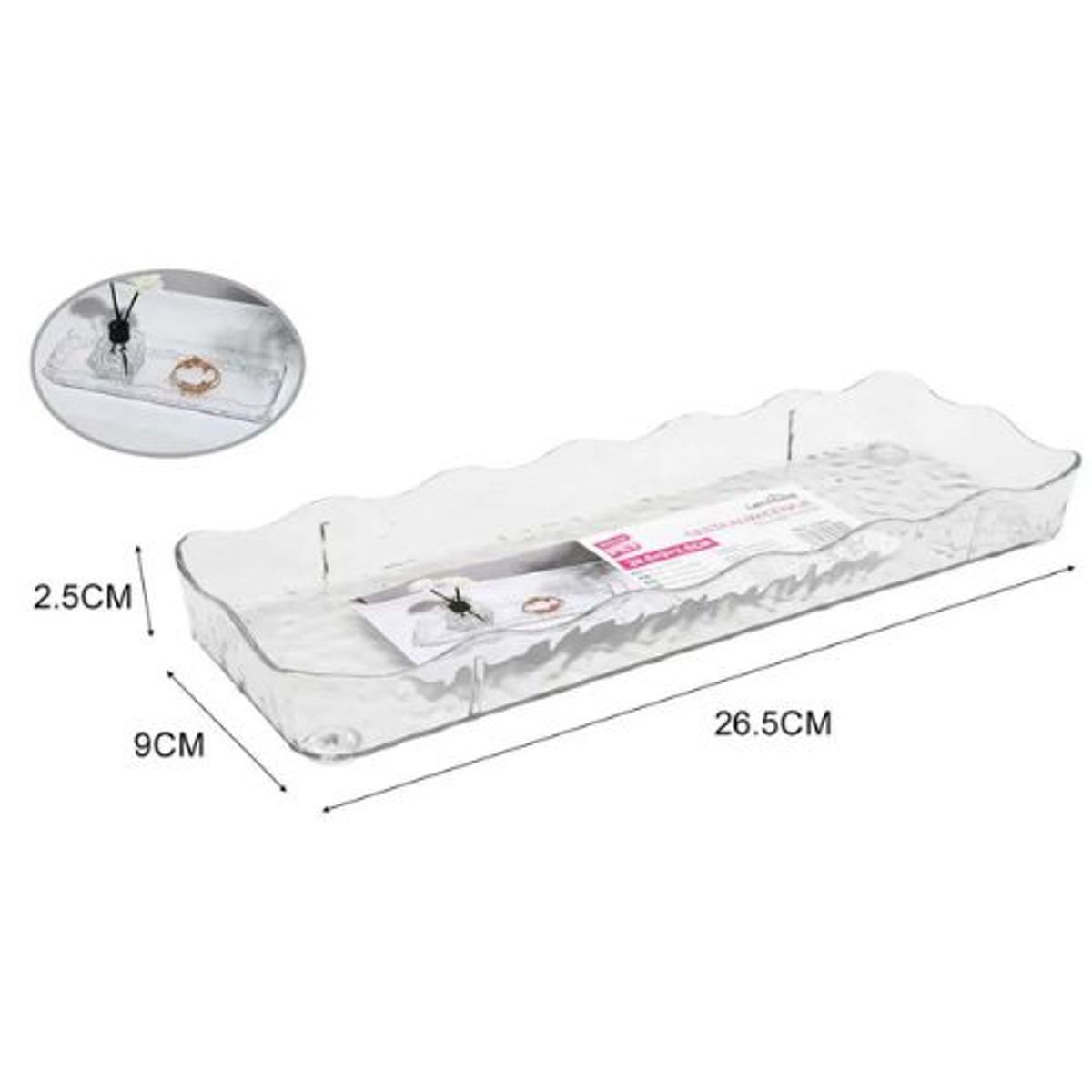 GENERICO - ORGANIZADOR CAJA ACRILICO MULTIUSOS 32CM