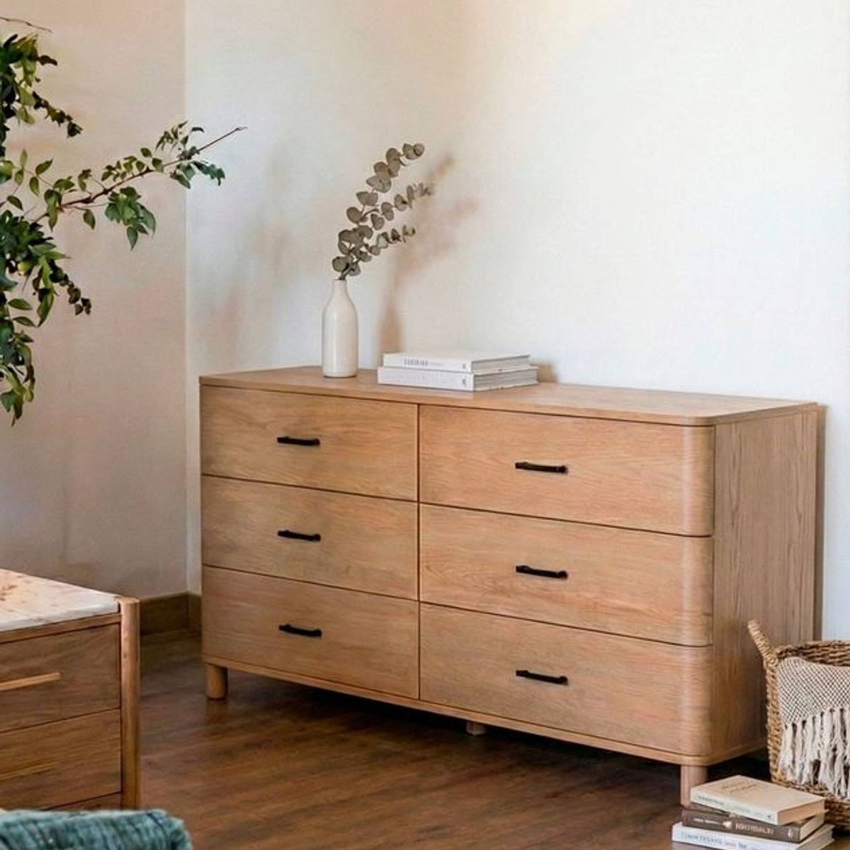 AMOBLE - Comoda Amoble Simon 2 Natural Madera Roble