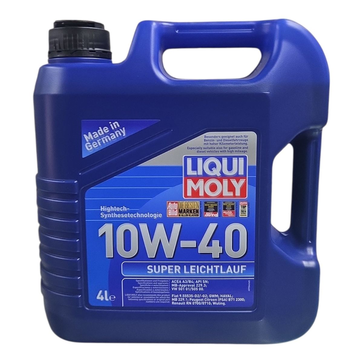 LIQUI MOLY - Aceite de Motor 10W 40 Sintetico Liqui Moly Leichtlauf 4lts
