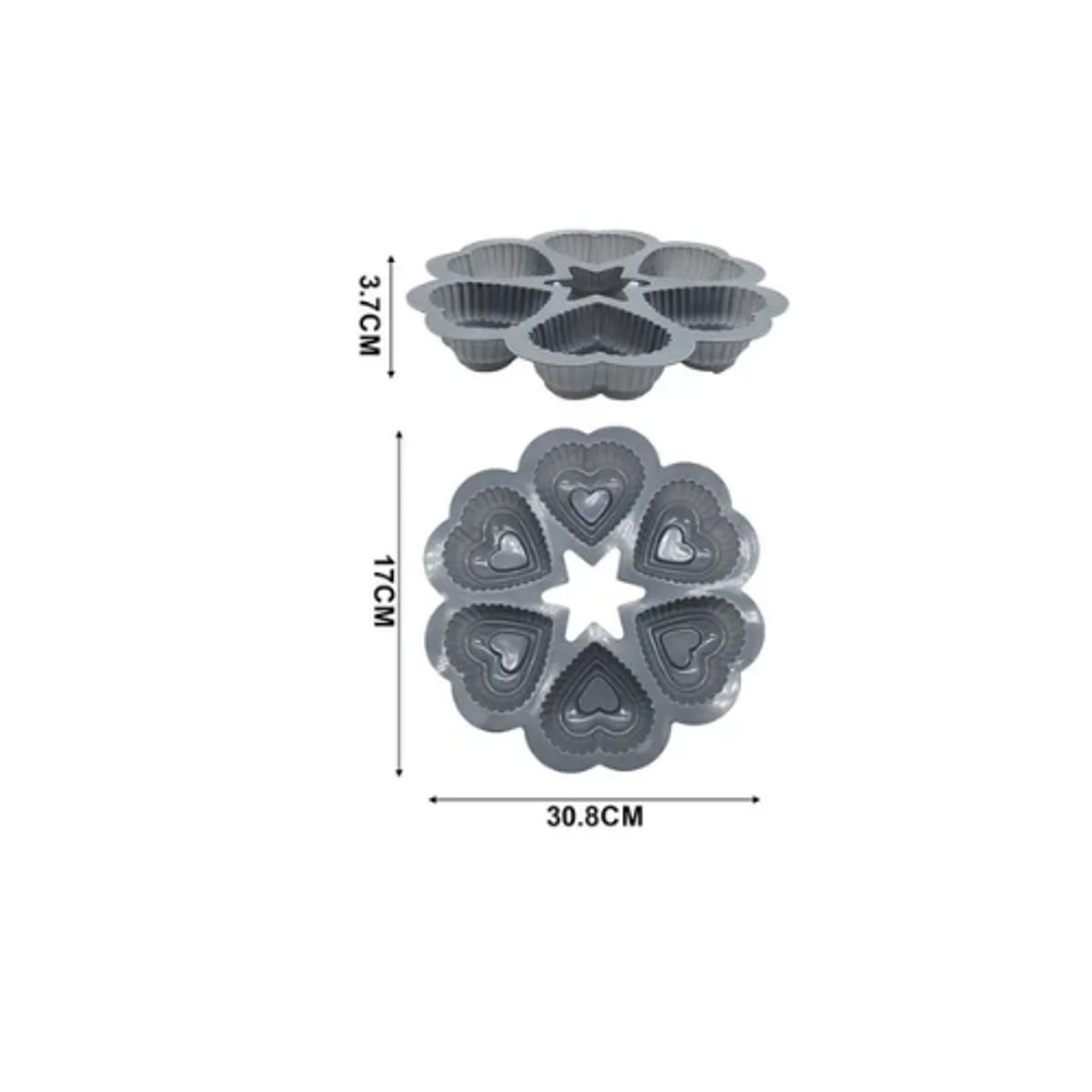 GENERICO - Molde De Silicona 30.8CM Color Gris