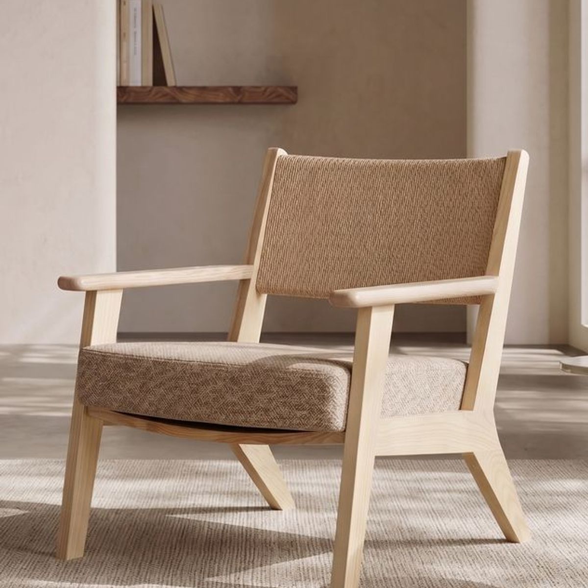 AMOBLE - Poltrona Aoyama Fibra Beige Amoble