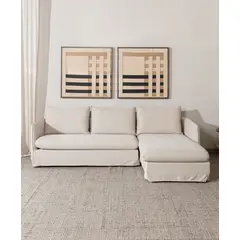 AMOBLE - Sofa Seccional Derecho Emilia Beige