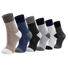LOOK SHOP - Pack 6 Pares Calcetas De Lana Termicos Gruesos Invierno Hombre 2142