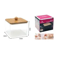 GENERICO - ORGANIZADOR CON TAPA DE BAMBU 10CM