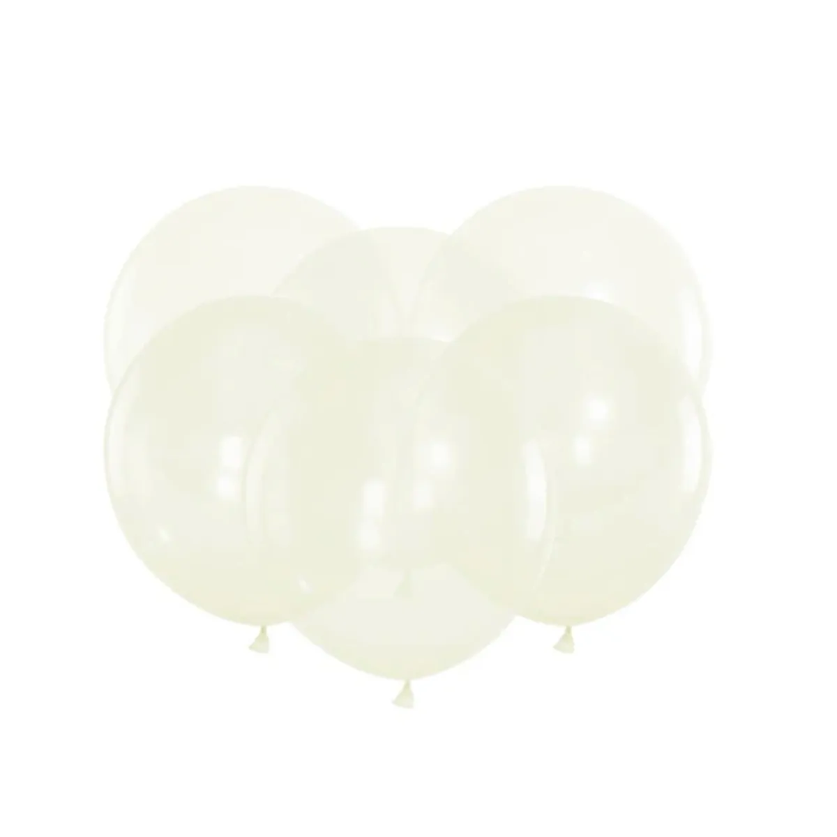 GENERICO - Globos De Látex Lisos Para Decoración - 6 Pcs transparentes