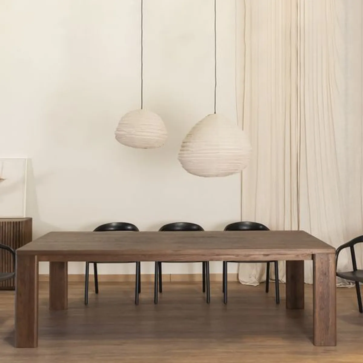 AMOBLE - Mesa de Comedor Asola Amoble Rectangular Madera Roble Natural