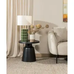 AMOBLE - Mesa Lateral Zarua Negro