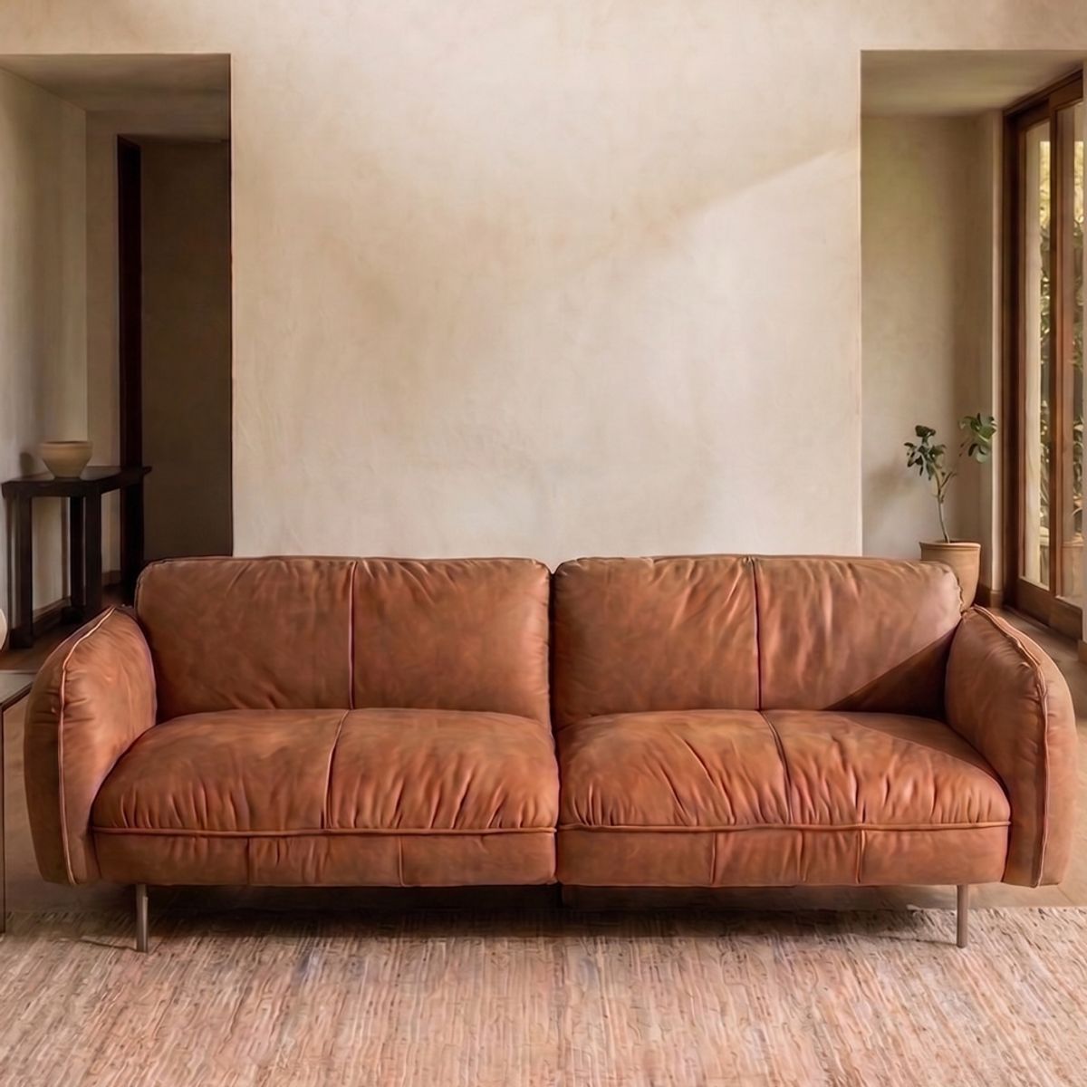 AMOBLE - Sofa Calgary Amoble Cuero Café