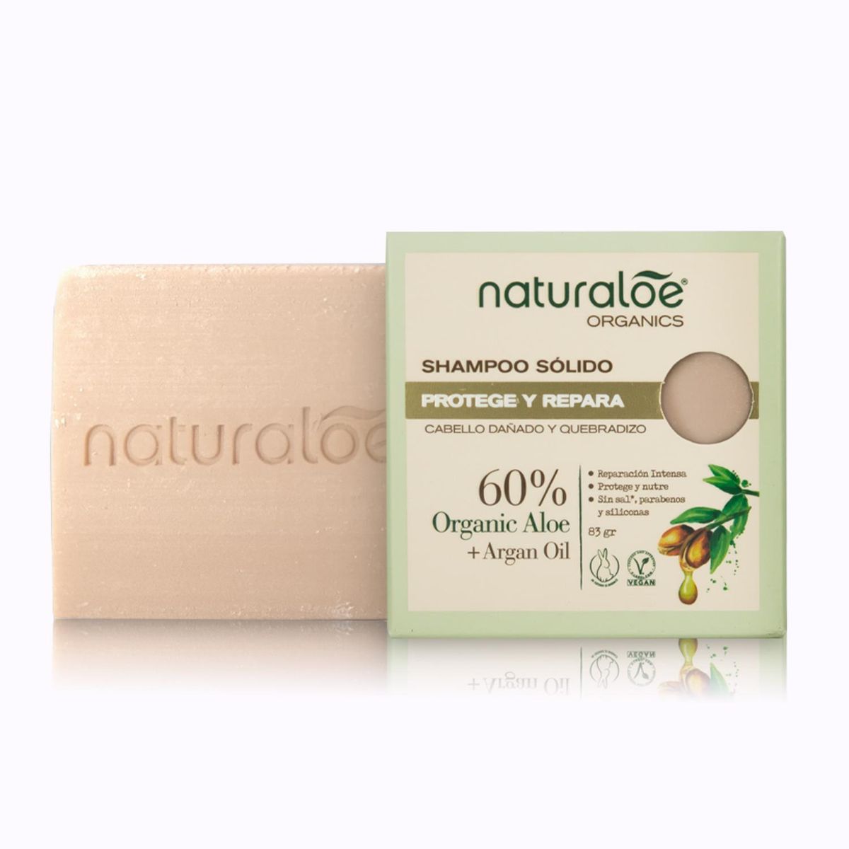 NATURALOE - Shampoo Sólido Naturaloe Reparación y Protección 83gr