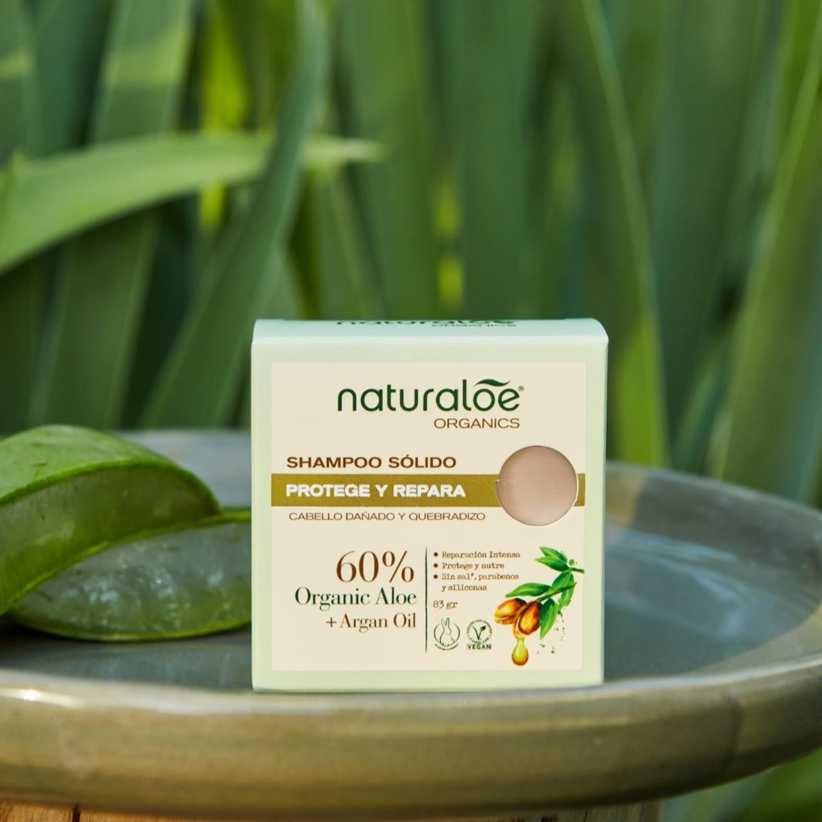 NATURALOE - Shampoo Sólido Naturaloe Reparación y Protección 83gr