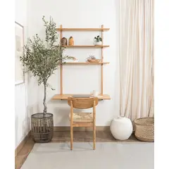 AMOBLE - Escritorio Soari Natural Madera Sólida