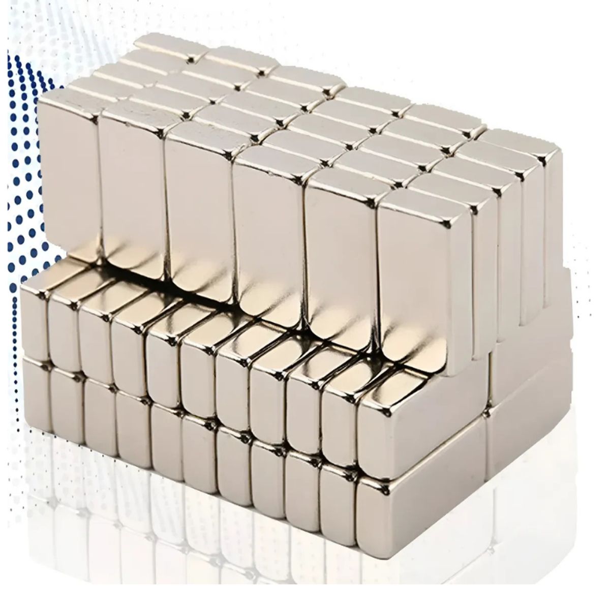 GENERICO - Paquete De 50 Imanes Fuerte Ndfeb Rectangular 20x10x2mm