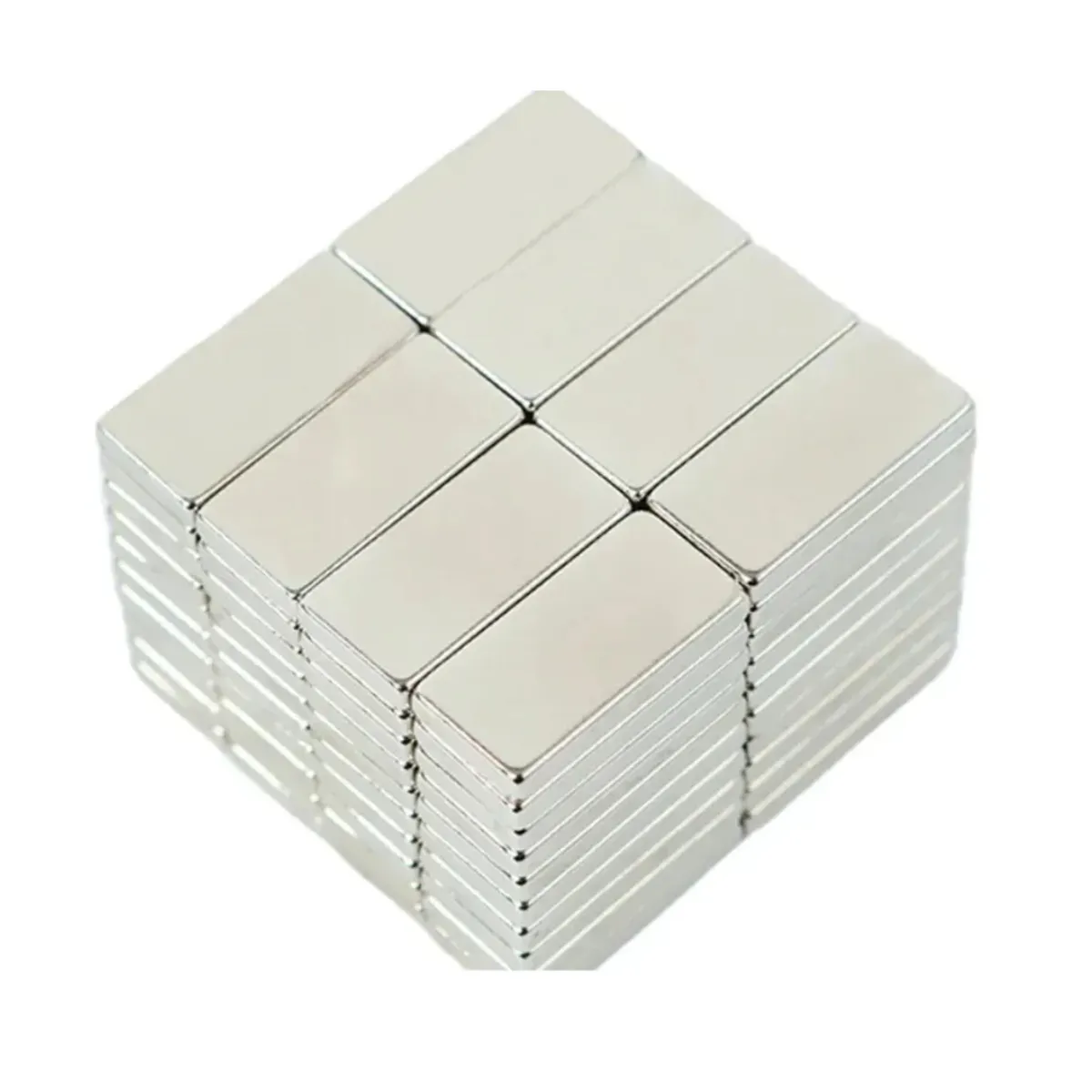 GENERICO - Paquete De 50 Imanes Fuerte Ndfeb Rectangular 20x10x2mm