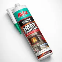 AKFIX - Silicona Alta Temperatura 310 Ml. Negro 1500 °C
