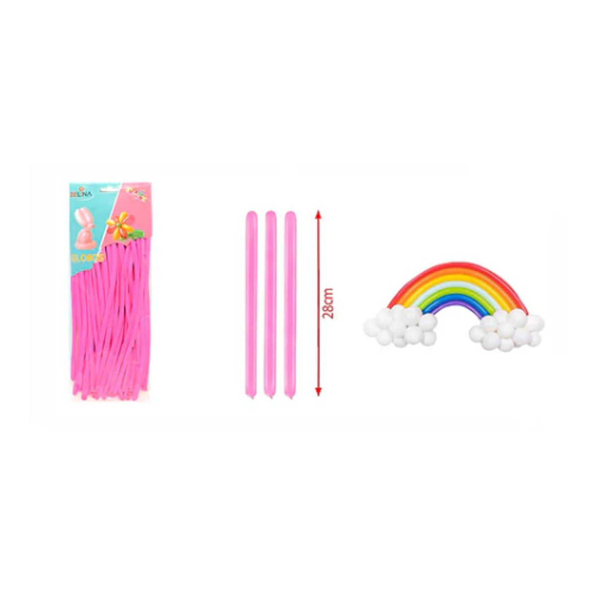 GENERICO - globos largos para decorar tus celebraciones 40pcs rosa