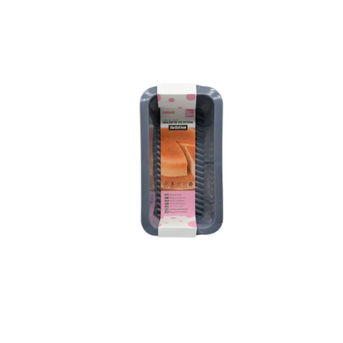 GENERICO - Molde De Silicona Rectangular 25CM Color Gris