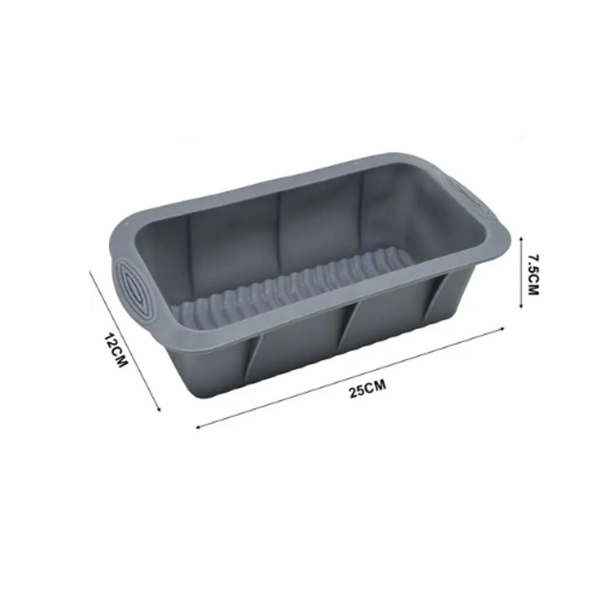 GENERICO - Molde De Silicona Rectangular 25CM Color Gris