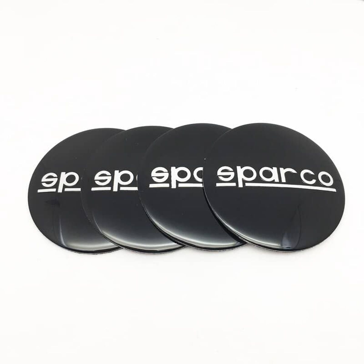 GENERICO - Set X4 Tapas centro de Llantas de autos 56mm universal sparco negro