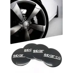 GENERICO - Set X4 Tapas centro de Llantas de autos 60mm universal sparco negro