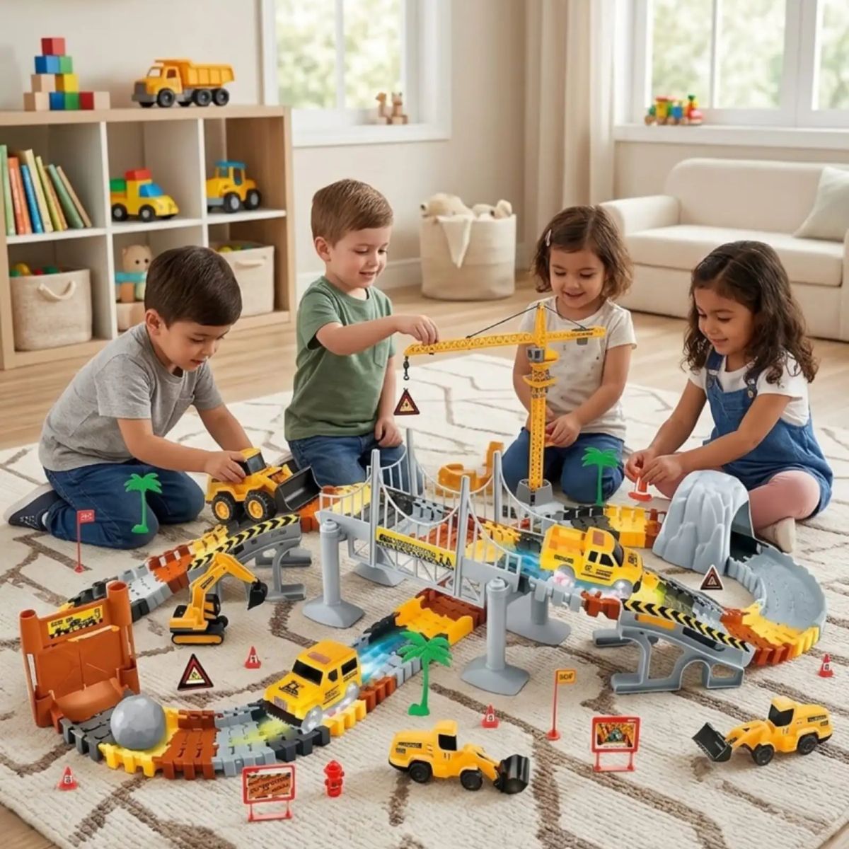 GENERICO - Pista De Construcción Ingeniería Infantil 177 Pcs