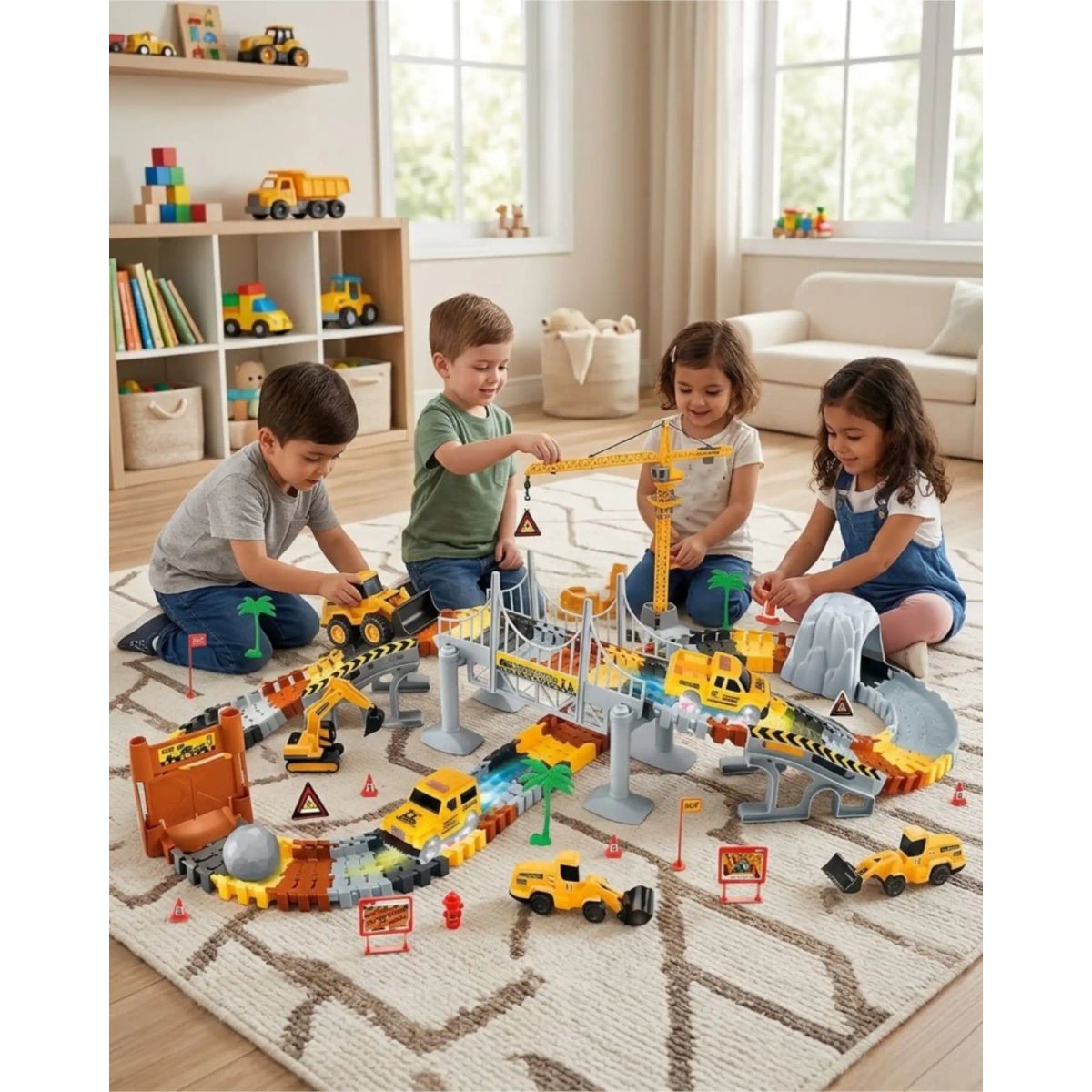 GENERICO - Pista De Construcción Ingeniería Infantil 177 Pcs
