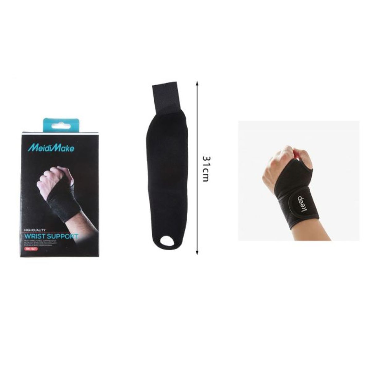GENERICO - Muñequera Férula Neopreno Con Soporte Para Pulgar 31x8cm