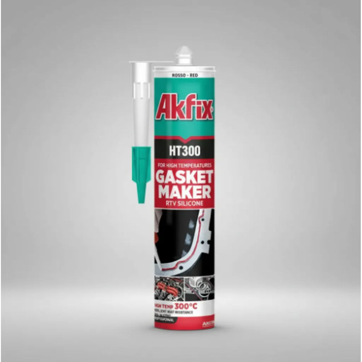Silicona Alta Temperatura 310 Ml. Negra Ht 300 Axfix, marca AKFIX - Foto Principal