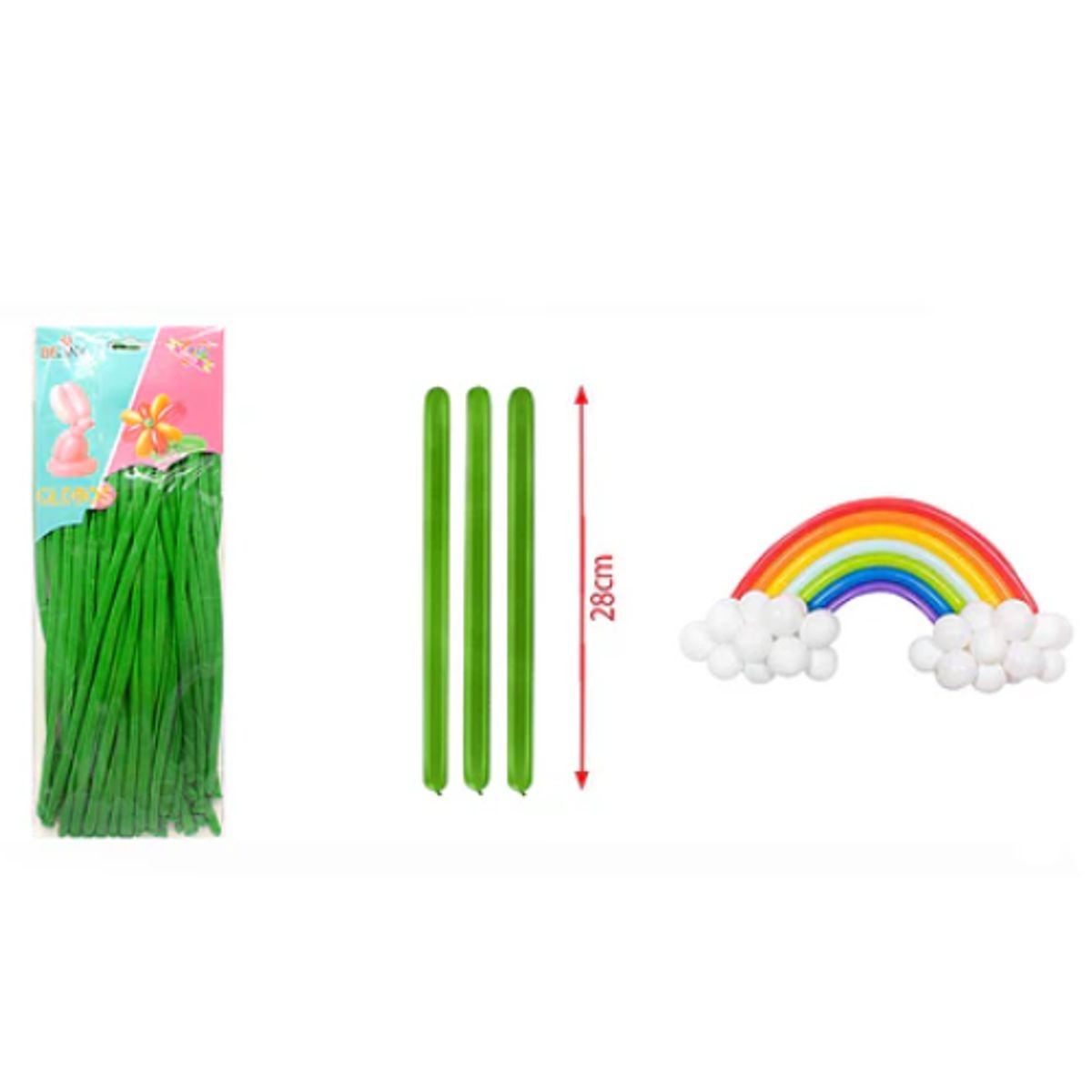 GENERICO - globos largos para decorar tus celebraciones 40pcs verde oscuro