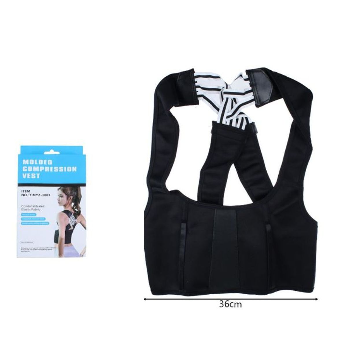 GENERICO - Chaleco Corrector De Postura y Soporte Lumbar Moldeador 46x36cm