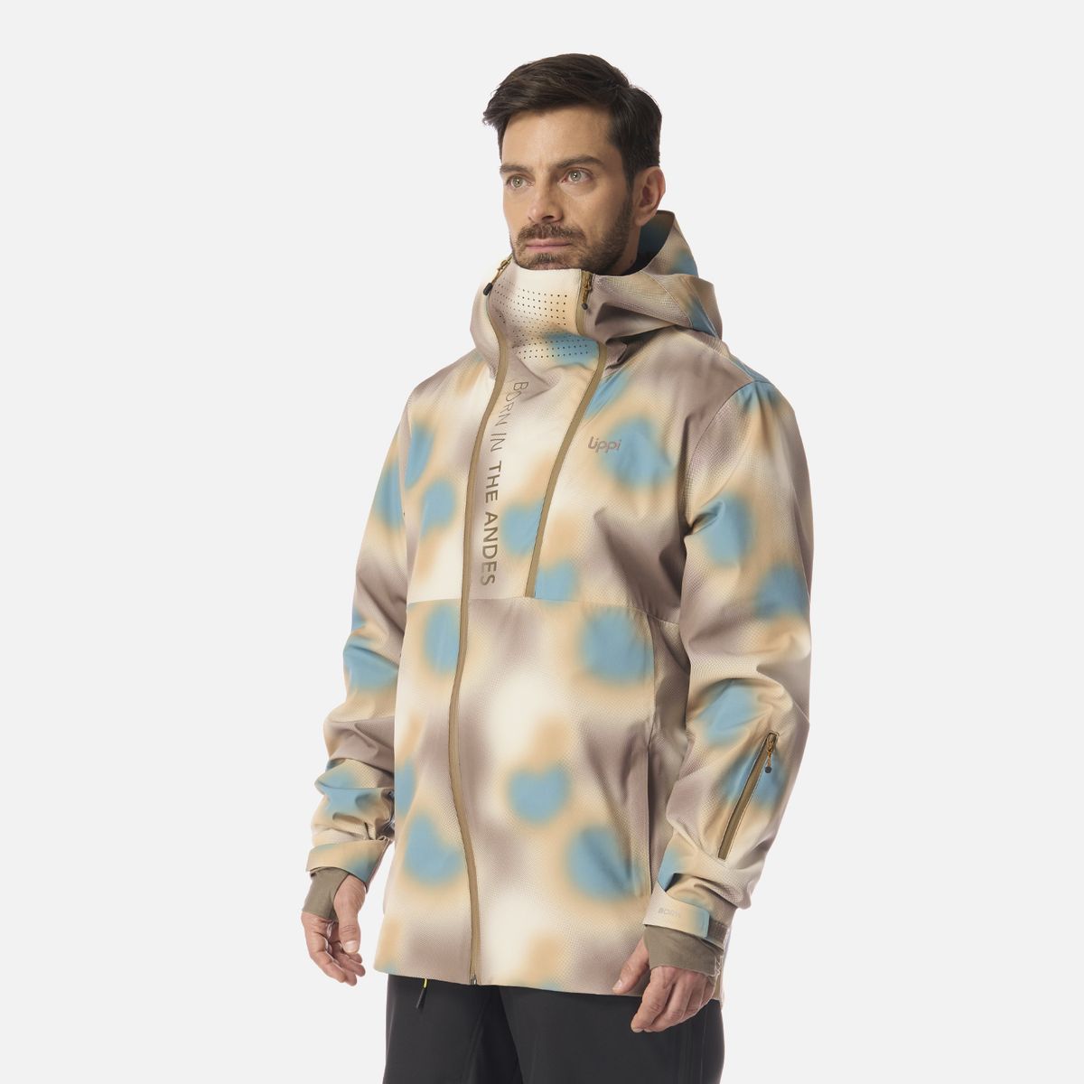 LIPPI - Chaqueta Hombre SkiVenture B-Dry Hoody Jacket Print Cafe Lippi