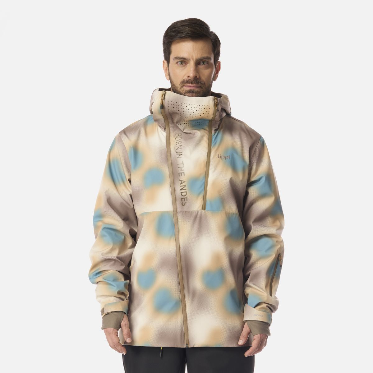 LIPPI - Chaqueta Hombre SkiVenture B-Dry Hoody Jacket Print Cafe Lippi