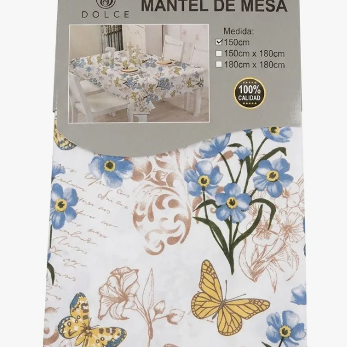 GENERICO - Mantel Redondo Impermeable Para Mesa De 150cm