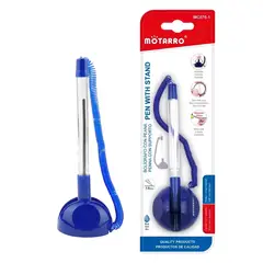 MOTARRO - Bolígrafo Tinta Gel 1.0mm Con Base Adhesiva Para Escritorio