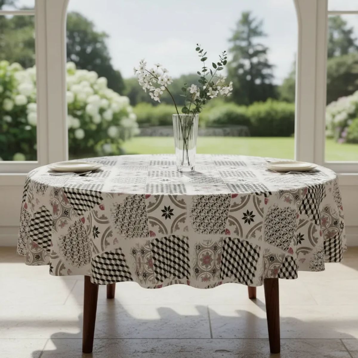 GENERICO - Mantel Redondo Impermeable Para Mesa De 150cm