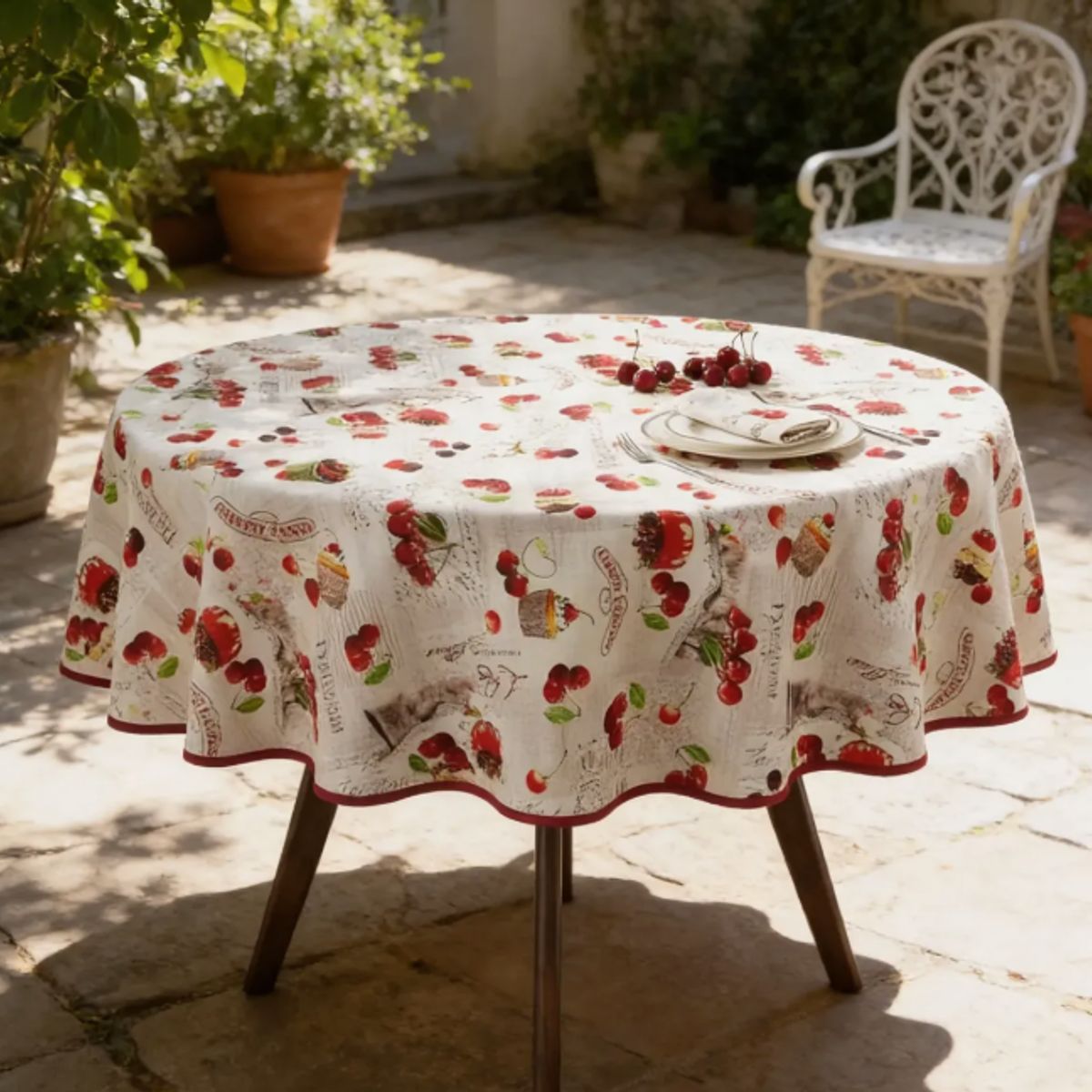 GENERICO - Mantel Redondo Impermeable Para Mesa De 150cm