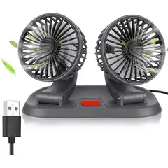 GENERICO - Ventilador Doble de Auto Eléctrico Portátil para Tablero de Vehículos
