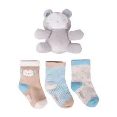 PILLIN - Peluche Recién Nacido Blanco Niño PRB341-25BEI