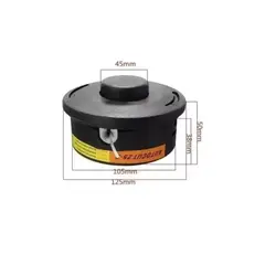 GENERICO - Cabezal Porta Nylon Trimmer Para Desmalezadora Fs120. Negro