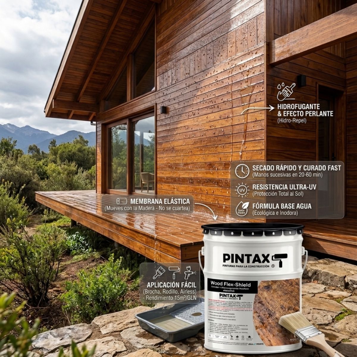 BAUM - QHC para madera Wood Flex Shield Pintax