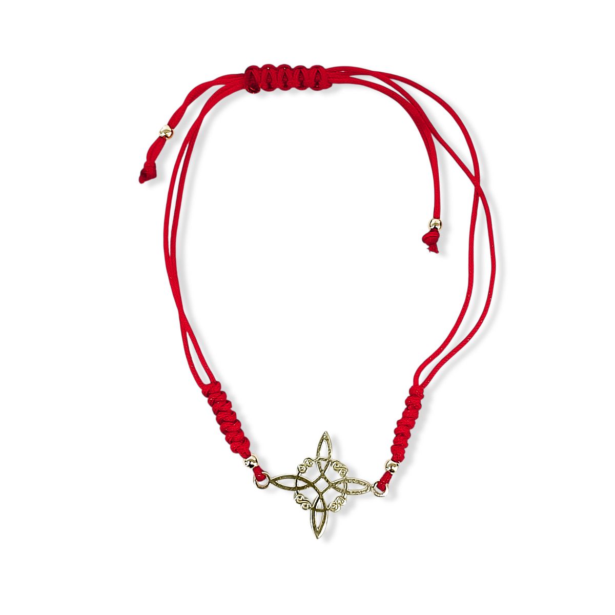 COGGIOLA - Pulsera Nudo De Bruja Plata Fina 925 Cordón Rojo Nudo Serpiente Ajustable