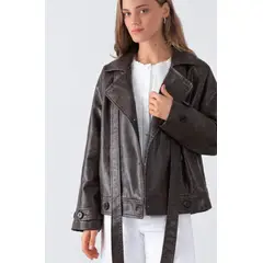 RAINDOOR - Chaqueta Pu Lazo Brown Mujer