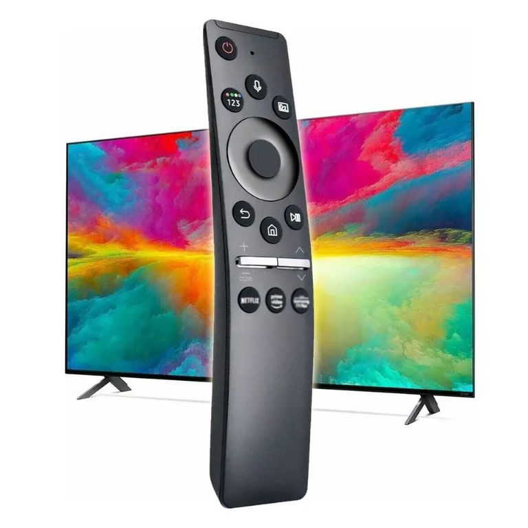GENERICO Control Remoto Para Samsung Smart Tv 4k Curve Con Voz Negro