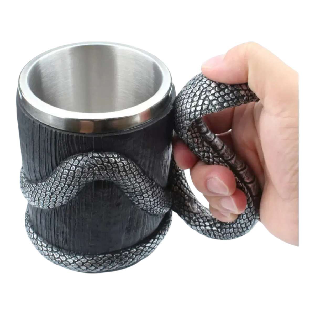 GENERICO - Snake Coffee Cup  600ml Double Wall Milk Cup - Cappuccino Cup, Tea Mugs for Hot Beverage G82