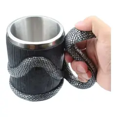 GENERICO - Snake Coffee Cup 600ml Double Wall Milk Cup - Cappuccino Cup, Tea Mugs for Hot Beverage G82