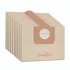 GENERICO - Set 10 Bolsas Papel Aspiradora Karcher Wd3 Mv3 Se4001 Nt20