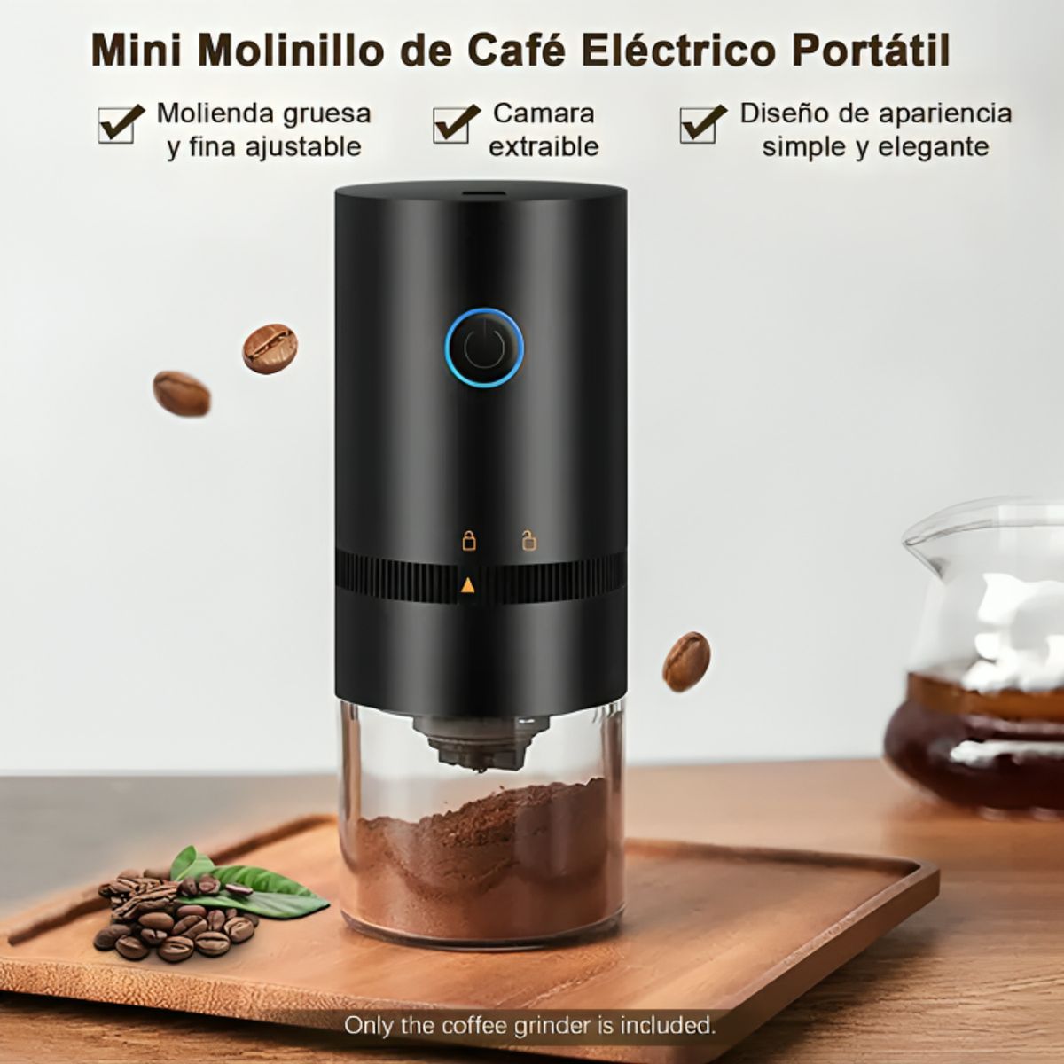 GENERICO - Moledor De Granos Molinillo Electrico Cafe Inalambrico Usb